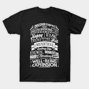 ABC FEEL GOOD Abraham-Hicks Inspired Typography Law of Attraction T-Shirt